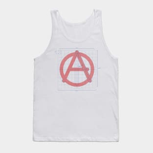 anarchist symbol - on 'white' Tank Top